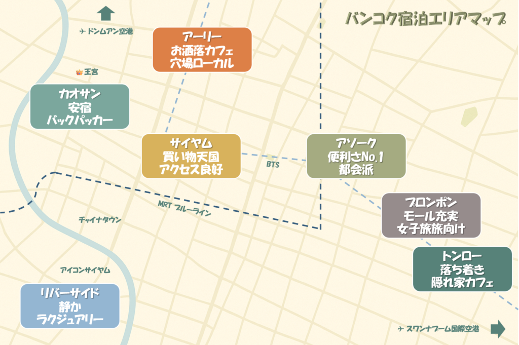 バンコク宿泊エリアマップ