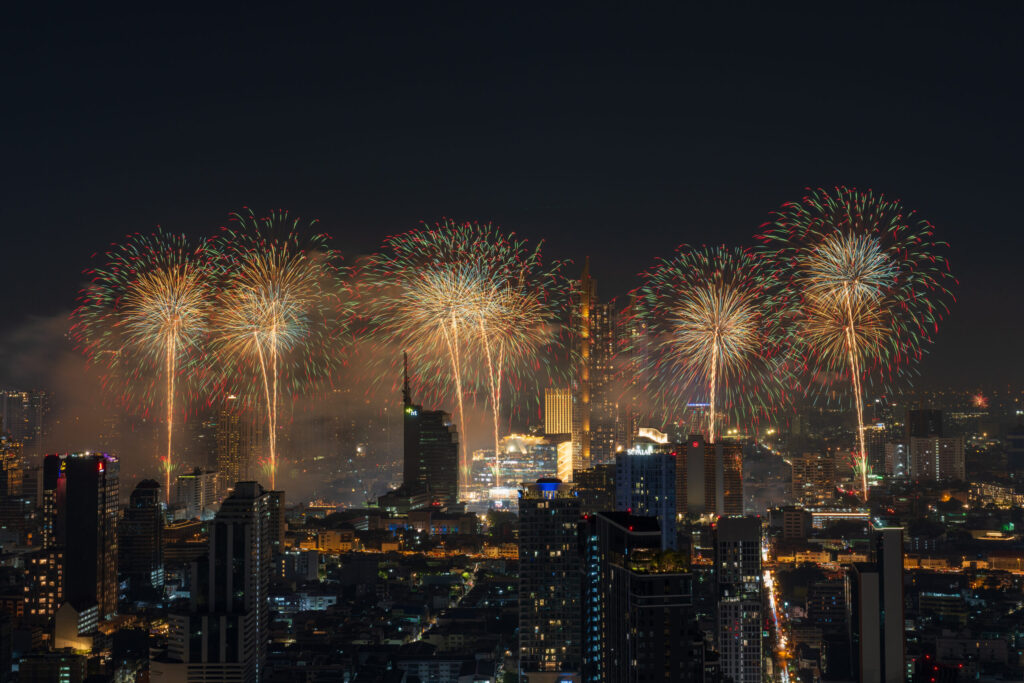 ICONSIAMのカウントダウン花火